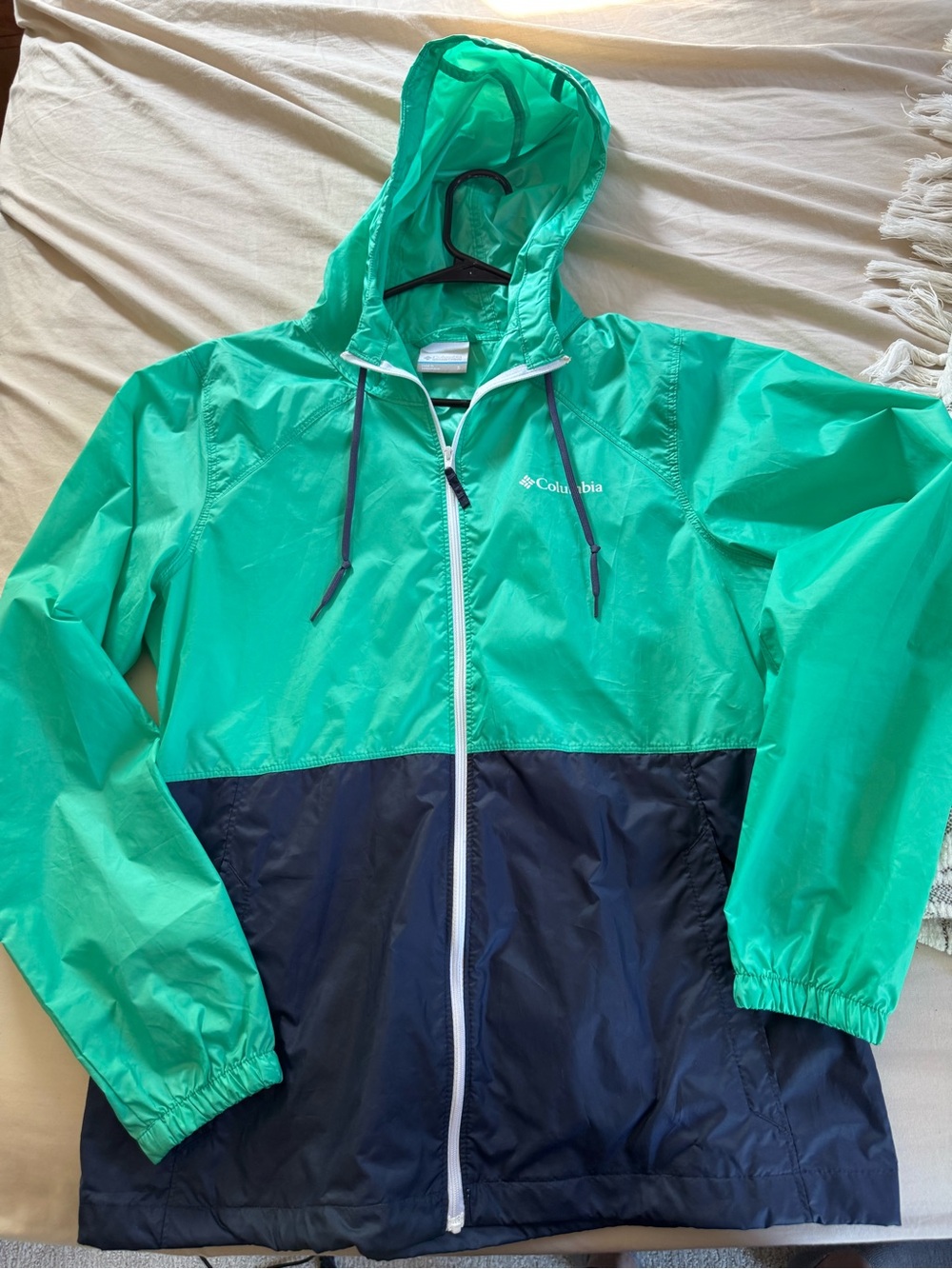 Columbia Teal Lightweight Jacket with White Logo Tag